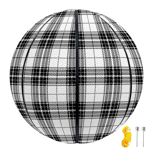 Black And White Tartan Pattern Print Basketball