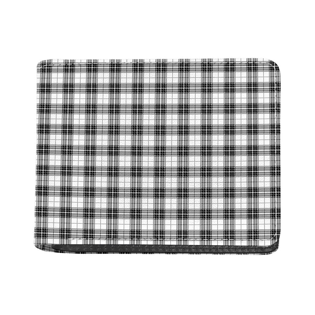 Black And White Tartan Pattern Print Bifold Wallet