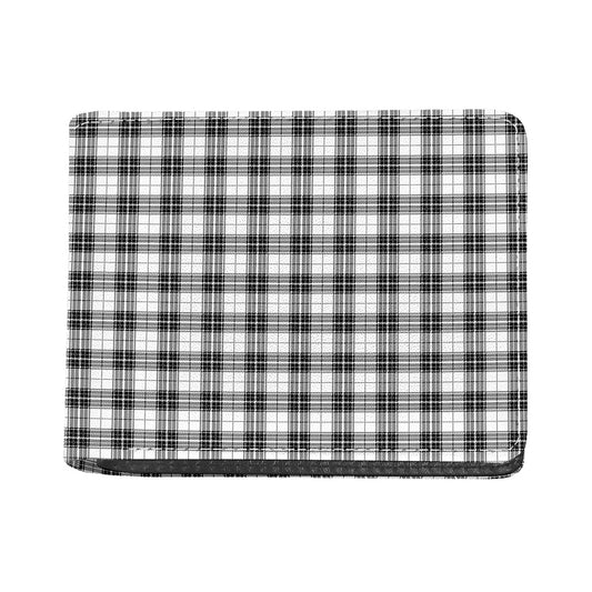 Black And White Tartan Pattern Print Bifold Wallet