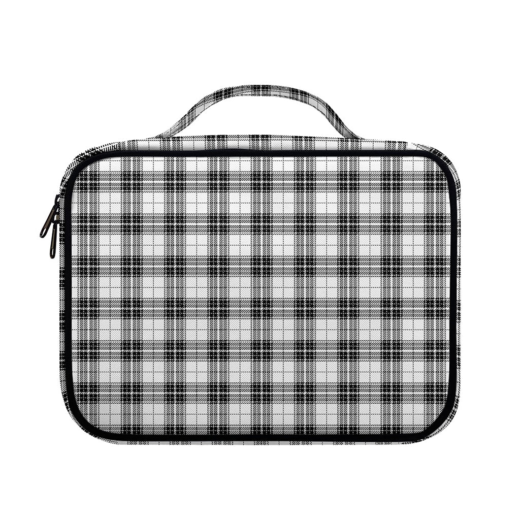 Black And White Tartan Pattern Print Briefcase Bible Bag