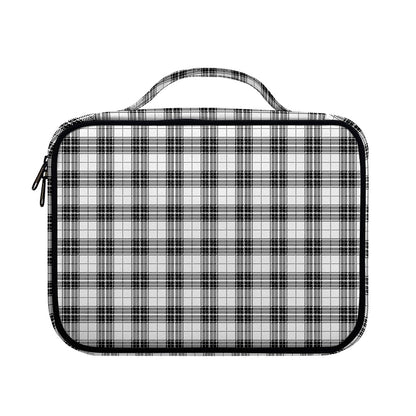 Black And White Tartan Pattern Print Briefcase Bible Bag