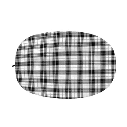 Black And White Tartan Pattern Print Car Side Mirror Covers