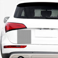 Black And White Tartan Pattern Print Car Sticker