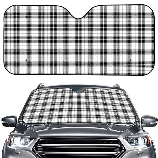 Black And White Tartan Pattern Print Car Windshield Sun Shade