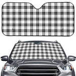 Black And White Tartan Pattern Print Car Windshield Sun Shade