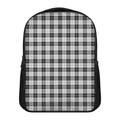Black And White Tartan Pattern Print Casual Backpack