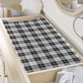 Black And White Tartan Pattern Print Changing Pad Cover
