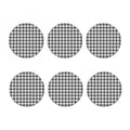 Black And White Tartan Pattern Print Coaster Set