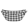 Black And White Tartan Pattern Print Fanny Pack