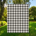 Black And White Tartan Pattern Print Garden Flag