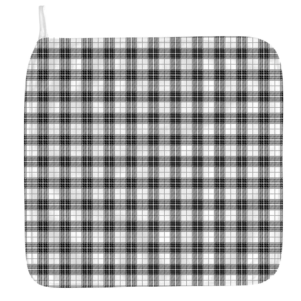 Black And White Tartan Pattern Print Hand Towel