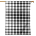 Black And White Tartan Pattern Print House Flag