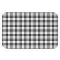 Black And White Tartan Pattern Print Indoor Door Mat