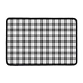 Black And White Tartan Pattern Print Kitchen Mat