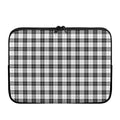 Black And White Tartan Pattern Print Laptop Sleeve