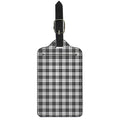 Black And White Tartan Pattern Print Luggage Tag