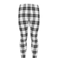 Black And White Tartan Pattern Print Men's Leggings