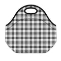 Black And White Tartan Pattern Print Neoprene Lunch Bag