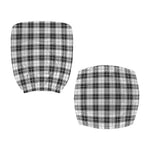 Black And White Tartan Pattern Print Office Chair Cover