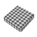 Black And White Tartan Pattern Print Outdoor Seat Cushion Cover