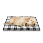 Black And White Tartan Pattern Print Pet Cooling Mat Cover