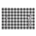 Black And White Tartan Pattern Print Placemat