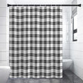 Black And White Tartan Pattern Print Premium Shower Curtain