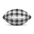 Black And White Tartan Pattern Print Rugby Ball