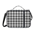 Black And White Tartan Pattern Print Shoulder Strap Bible Bag