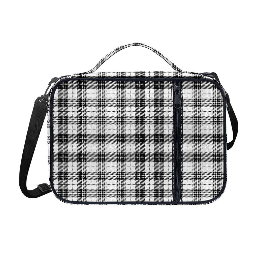 Black And White Tartan Pattern Print Shoulder Strap Bible Bag