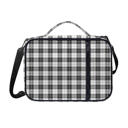 Black And White Tartan Pattern Print Shoulder Strap Bible Bag