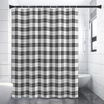 Black And White Tartan Pattern Print Shower Curtain