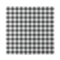 Black And White Tartan Pattern Print Silk Bandana