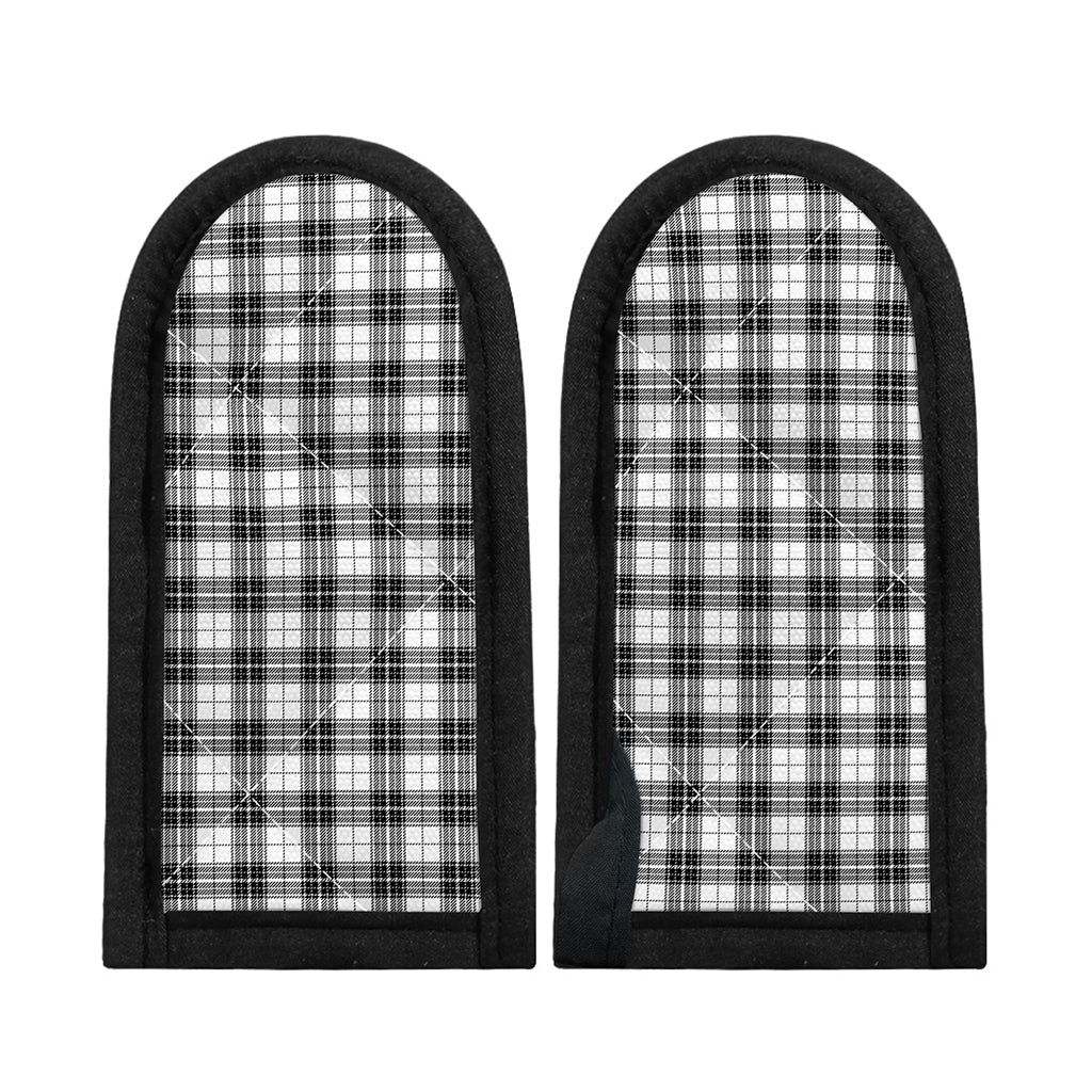 Black And White Tartan Pattern Print Skillet Handle Cover