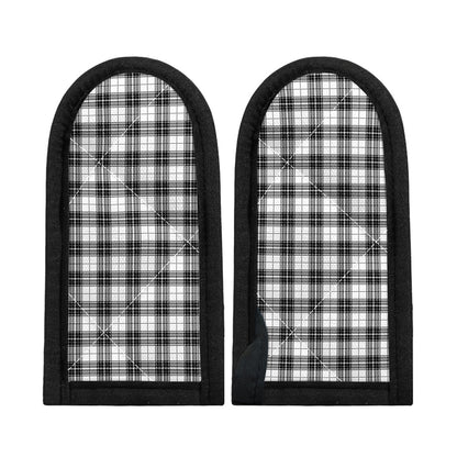 Black And White Tartan Pattern Print Skillet Handle Cover