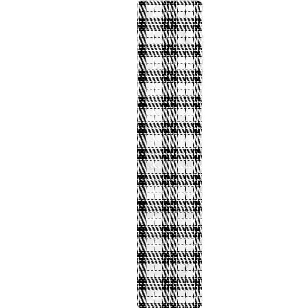Black And White Tartan Pattern Print Table Runner