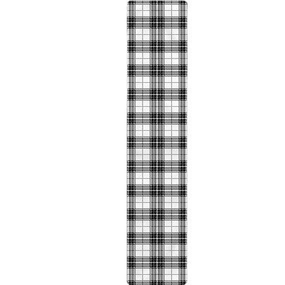 Black And White Tartan Pattern Print Table Runner