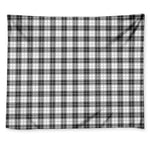 Black And White Tartan Pattern Print Tapestry
