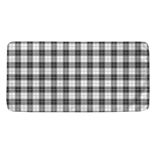 Black And White Tartan Pattern Print Towel