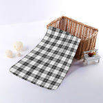 Black And White Tartan Pattern Print Towel