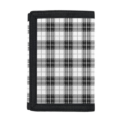 Black And White Tartan Pattern Print Trifold Wallet