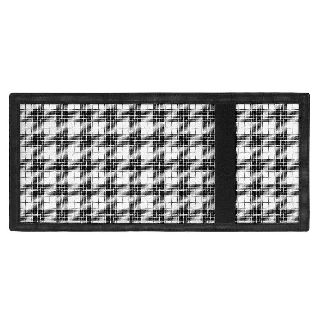 Black And White Tartan Pattern Print Trifold Wallet