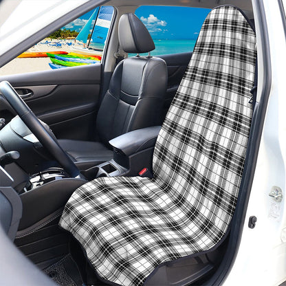 Black And White Tartan Pattern Print Waterproof Car Seat Cover