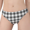 Black And White Tartan Pattern Print Women's Panties