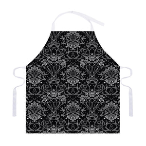 Black And White Tattoo Print Adjustable Apron