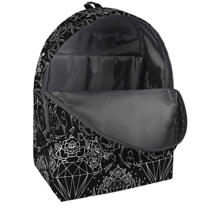 Black And White Tattoo Print Backpack