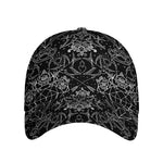 Black And White Tattoo Print Baseball Cap