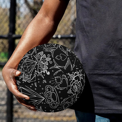 Black And White Tattoo Print Basketball