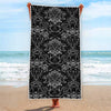 Black And White Tattoo Print Beach Towel