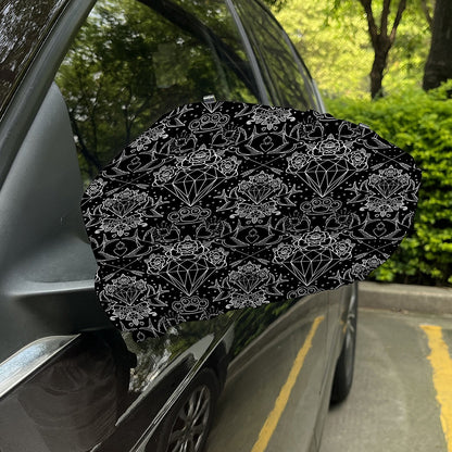 Black And White Tattoo Print Car Side Mirror Covers